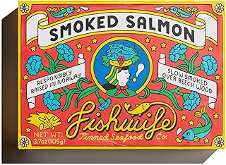 Fishwife Smoked Salmon 1-Pack (3.7 Ounce) | Gluten Free, High Protein, Paleo Friendly, Omega-3s | Hand-Packed with Spanish Olive Oil