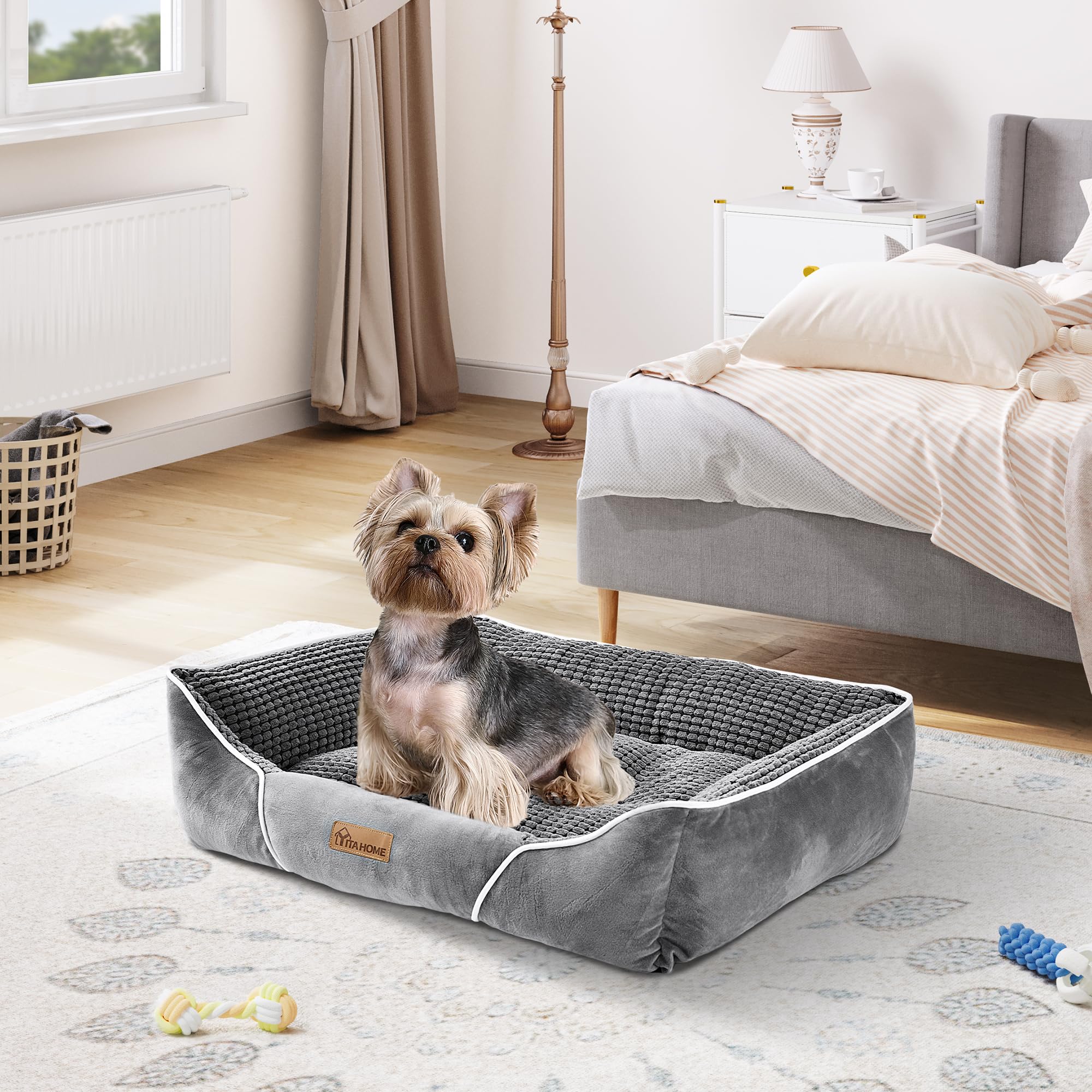 YITAHOME Medium hondenbed, huisdierslaapbank, super zacht, comfortabel