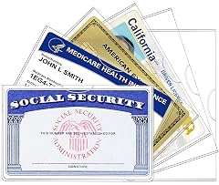 6 Pack Social Security Card Holder Social Security Card Protector Sleeve New Medicare Card Protector Sleeve Credit Card