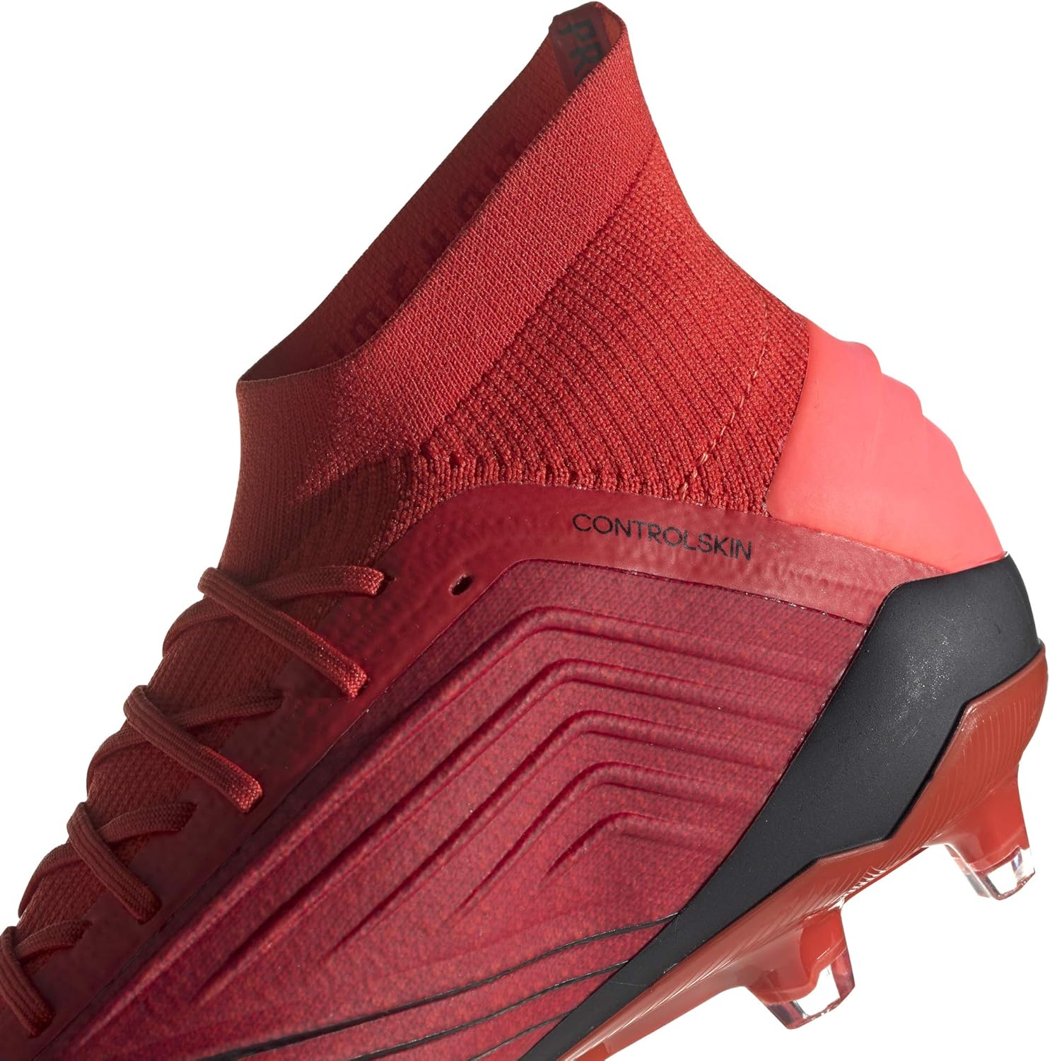 adidas Predator 19.1 FG Soccer Cleats (Men's), 8.5 D(M) US, Active Red/Solar Red/Core Black