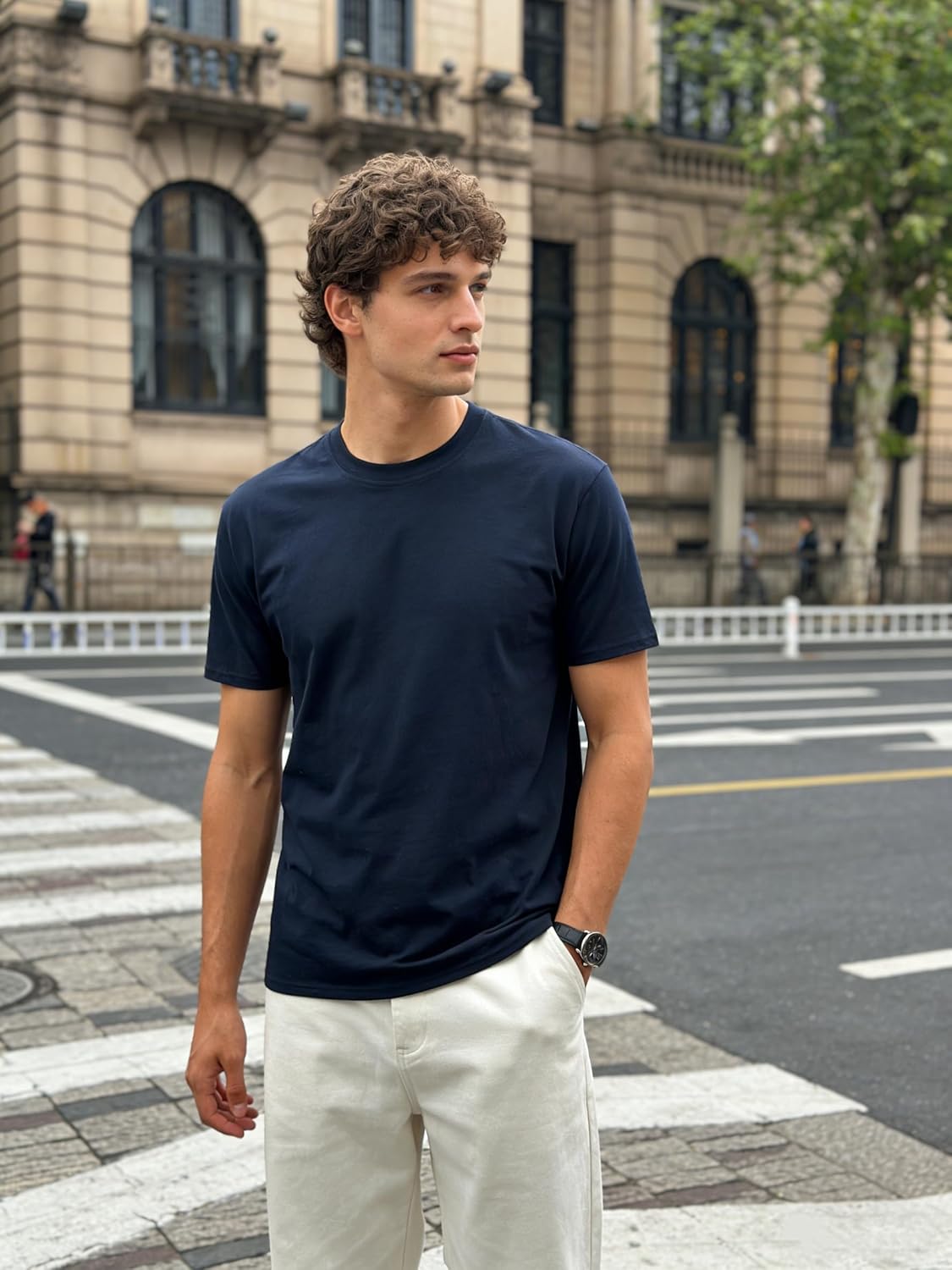 Little Beauty T Shirts for Men Cotton Crew Neck Short Sleeve T-Shirts Breathable & Moisture Wicking Tee Multipack