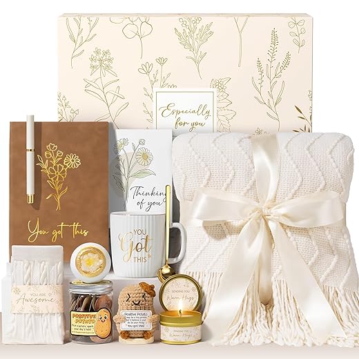 Pacote de presentes de aniversário de dia das mães para mulheres, cestas de presente para mulheres, conjunto de presentes de spa, pensamento exclusivo de você, cestas... Self Care Cestas de presentes para mulheres, presentes de aniversário para o dia das mães, pacote de cuidados de spa após a cirurgia, pensamento inspirador de você cesta de simpatia sinta-se melhor