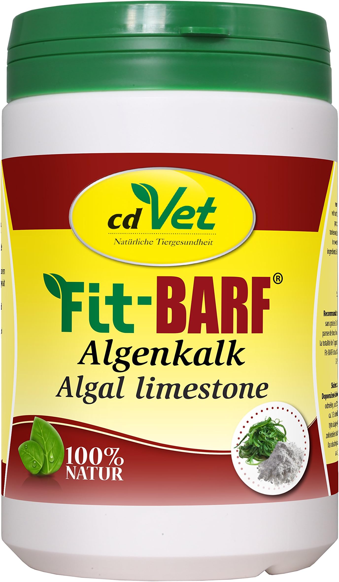 cdVet Naturprodukte Fit-BARF Maerl 850 g - Dog & Cat - natural source of calcium - excess phosphorus balance - trace elements - 100% pure natural substance - raw feeding - BARF -