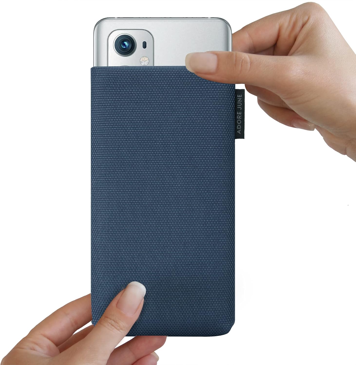 Adore June Mobile Phone Case Classic Recycled Blue Compatible with OnePlus 10 Pro and OnePlus 9 Pro, Modern Sustainable R-PES Fabrics, Made in Europe