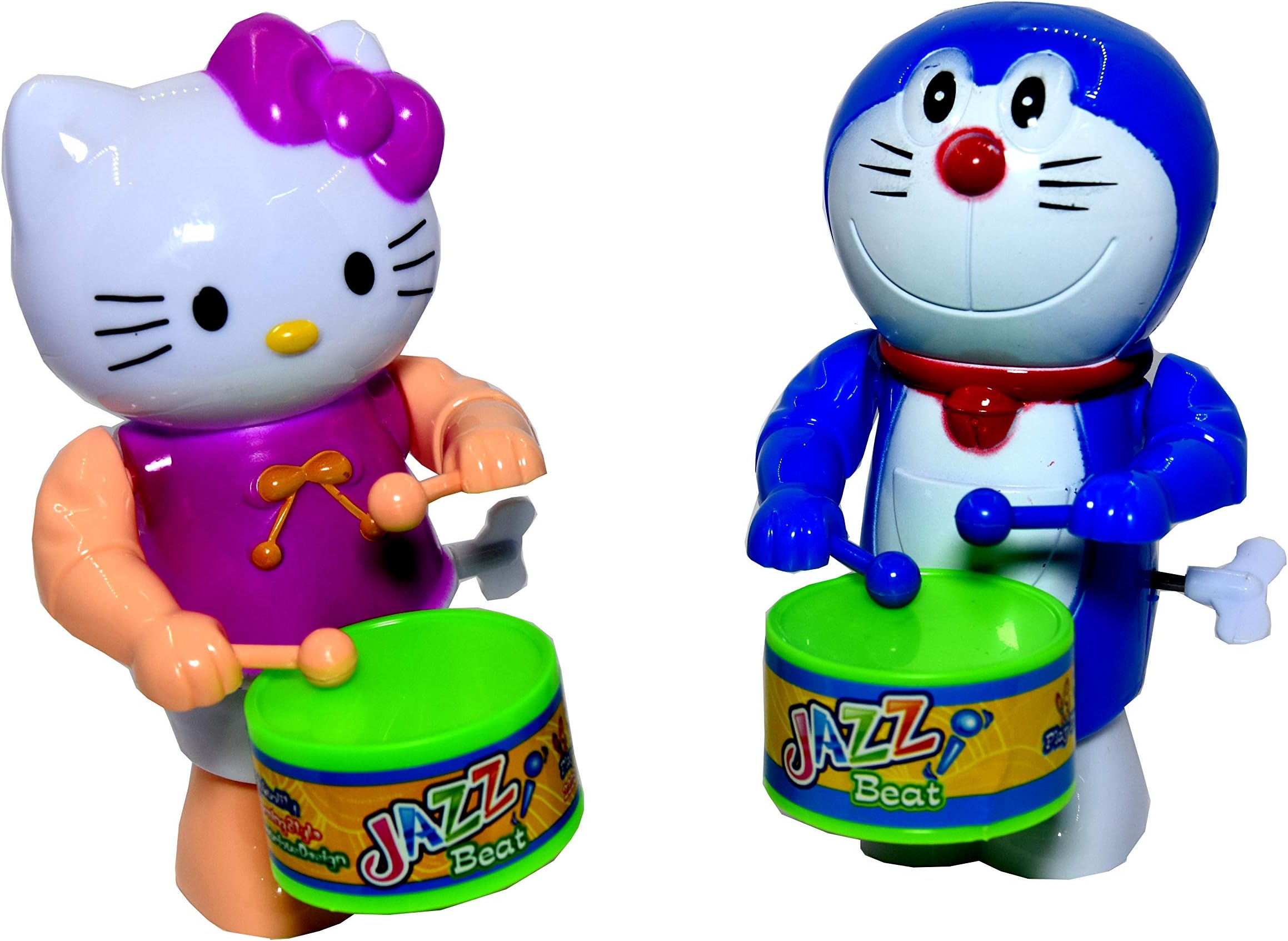 TOYMANIA Combo Set of DOREMON and Kitty Drummer Toys for Kids. | with Dance Moves Action.