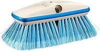Vista 1 de STAR BRITE Cepillo de lavado medio premium de 8" con cabezal de cepillo W/parachoques - Conexiones duales que se ajustan a los postes roscados