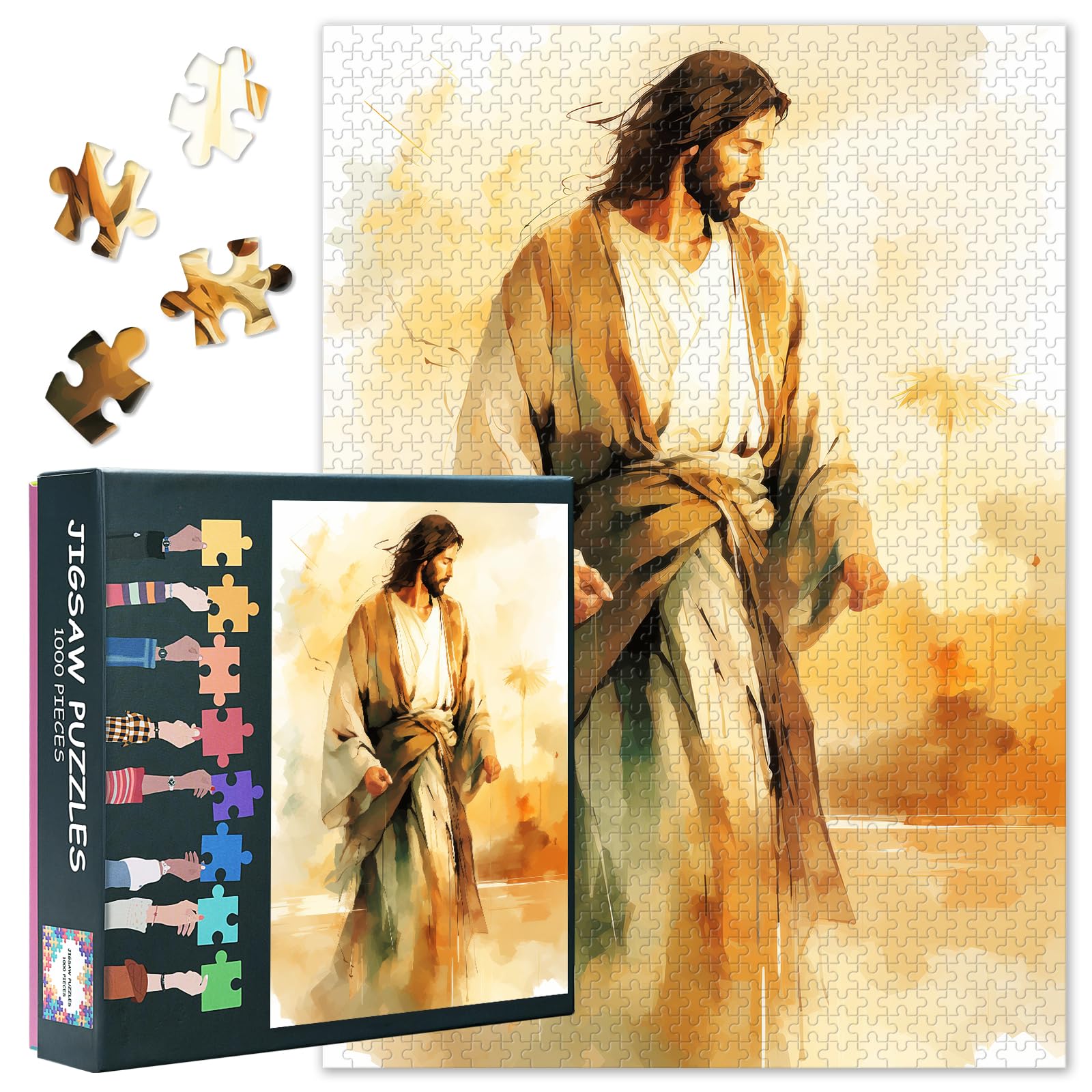 Jigsaw Puzzles for Adults 1000 Jesus - Hard Impossible Difficult Challenging Family Puzzle, Educational Puzzle Games Home Decoration 27.5x19.7 Inch (Christian Series) โ image 1