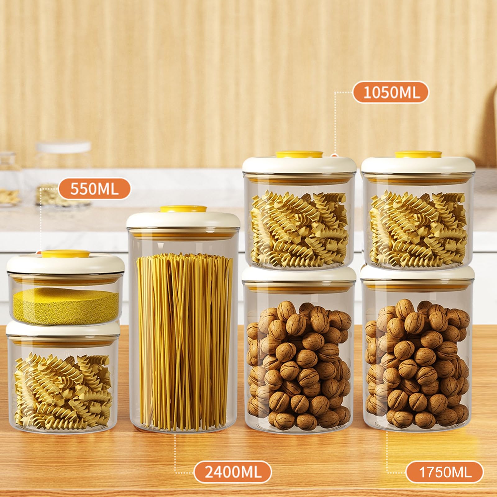 HLTYGWX Vakuumversiegelter Aufbewahrungsbehälter für die Küche, stapelbar, auslaufsicher, robust, für Reisen im Kühlschrank (grün, 550 ml)