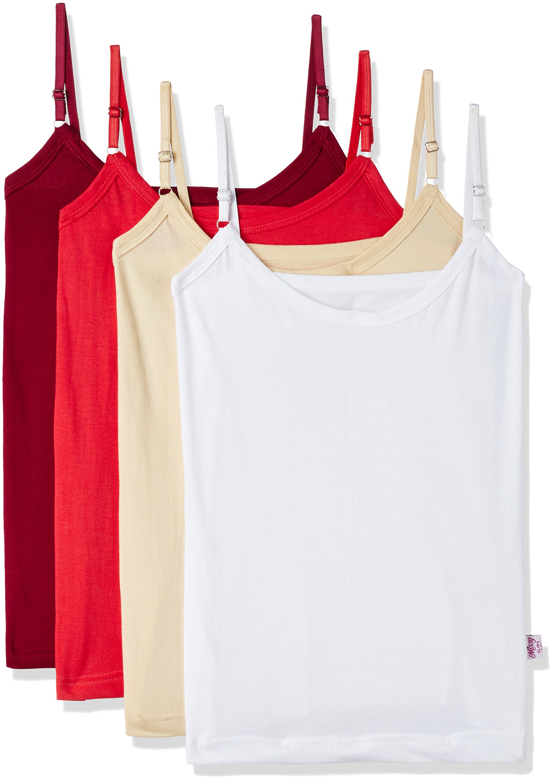 missy empire Women's Cotton Regular Camisole Pack of 4 (8902889790817_301-Sonali-Sr-Skn-Wh-Wn-Po4-M), Multicolor-picture-45