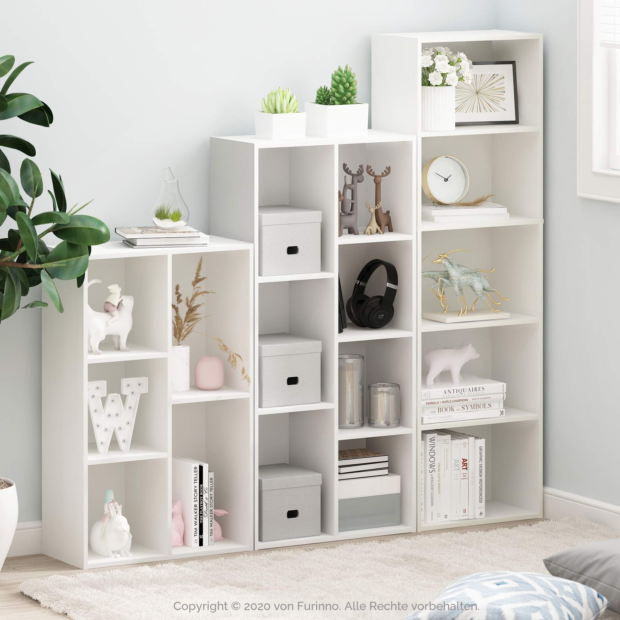 Furinno LUDER 5-Würfel-Bücherregal mit offenem Fach – Bild 2