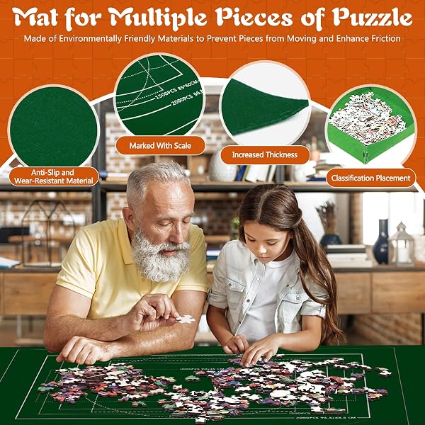 Tapis de puzzle enroulé pour 1000, 1500, 2000 et 3000 pièces, tapis de puzzle, accessoire de rangement Puzzlis - 3