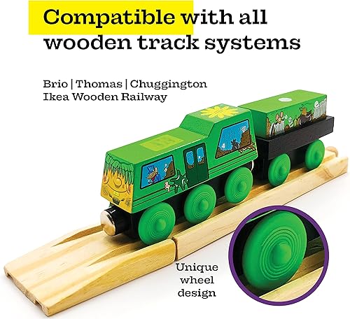 Miniatura 10 de Zany Trains Serie 1  Juego de tren de madera con carga  Compatible con todos los juegos de trenes de madera  Autos de tren de madera (Las plagas