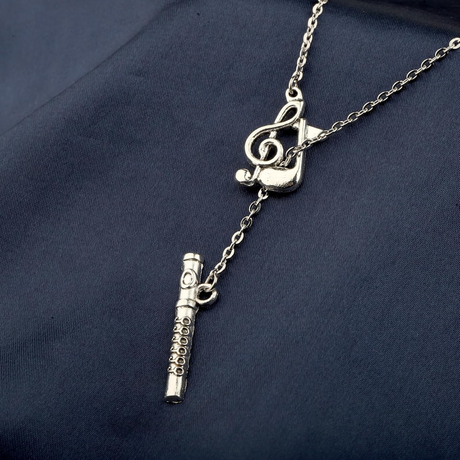 BLEOUK Flute Necklace Music Jewelry Musician Gift Player Flute Themed Lover Gift For Women - Image 3