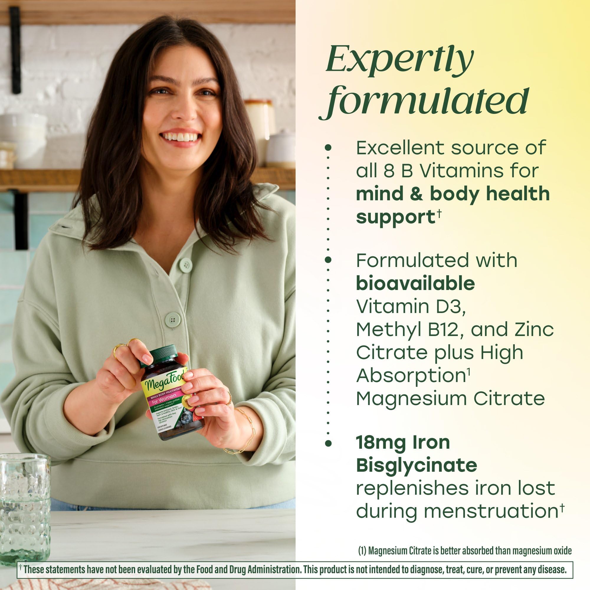 MegaFood Whole Body Multivitamin for Women with 25 Nutrients, 60 Capsules — Amazon image 4