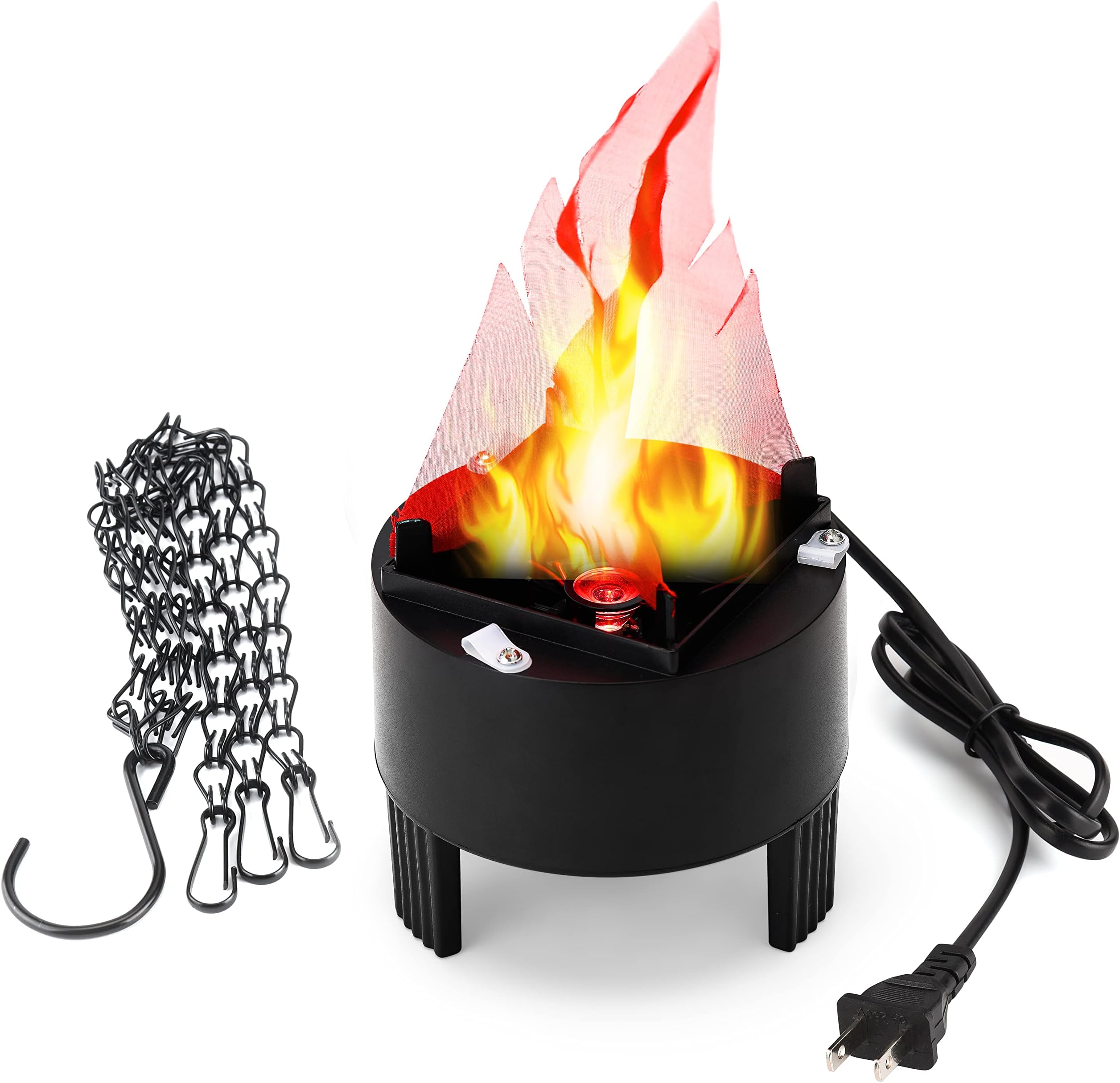 GutReiseHanging LED Flame Light,40cm Hanging 3D Campfire Lamp 3W Fake Fire Flame Effect Lamp for Christmas Halloween Festival Event Party Club