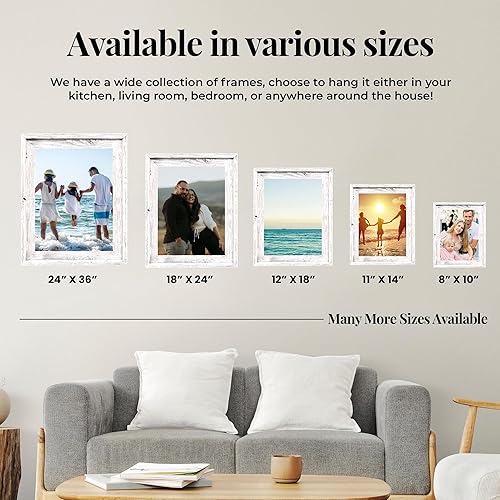 Miniatura 4 de BarnwoodUSA - Portarretratos con marco de estilo rústico