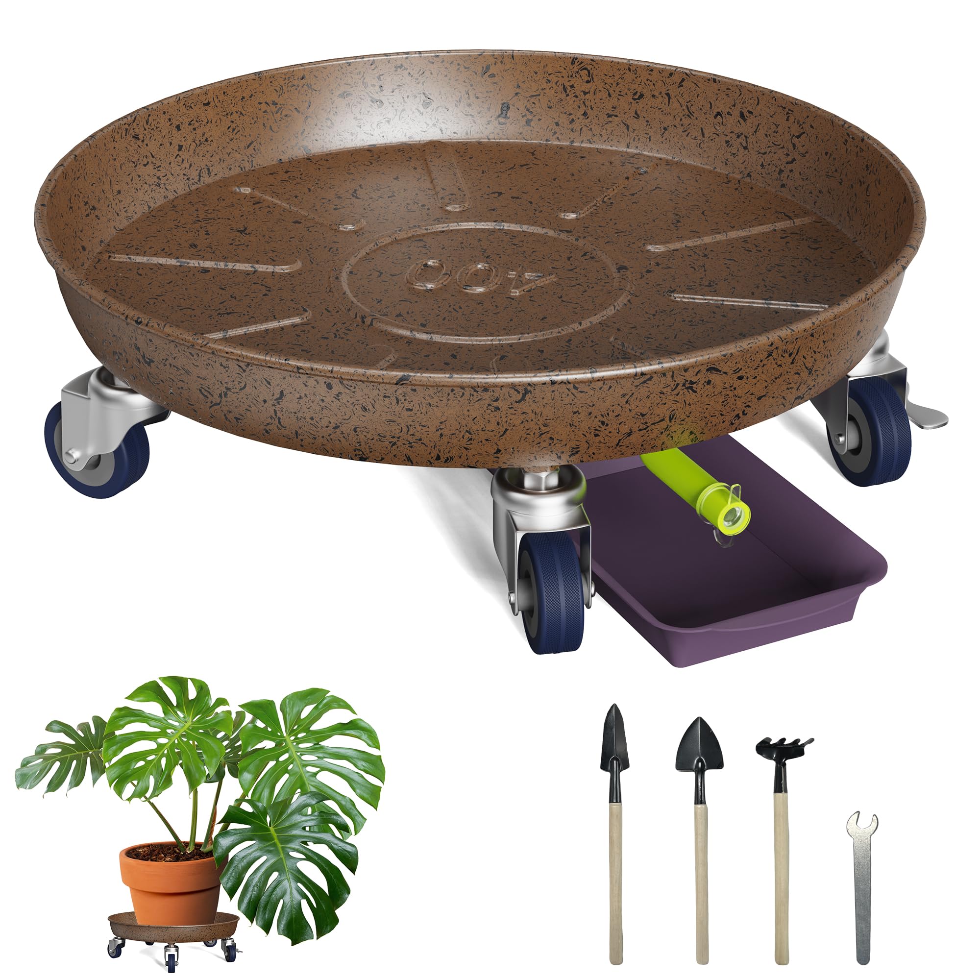 Heavy Duty Plant Caddy - Rolling Planter Dolly -7
