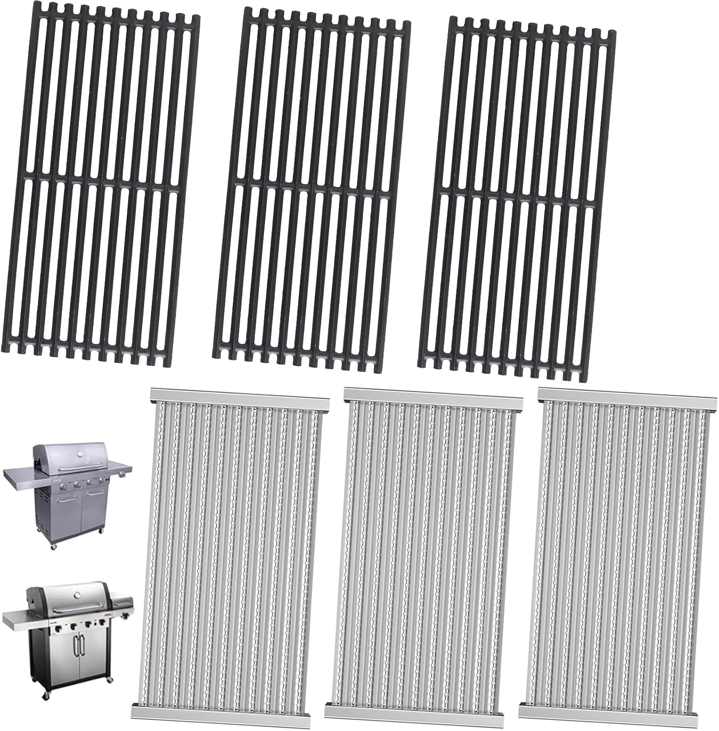 G533-0009-W1 Emitter Plates and Cooking Grates for Charbroil Commercial TRU-Infrared 4 Burner Grill 463242715 463242716 463276016 466242815 463257520, Replacement Parts for Charbroil G533-2200-W1