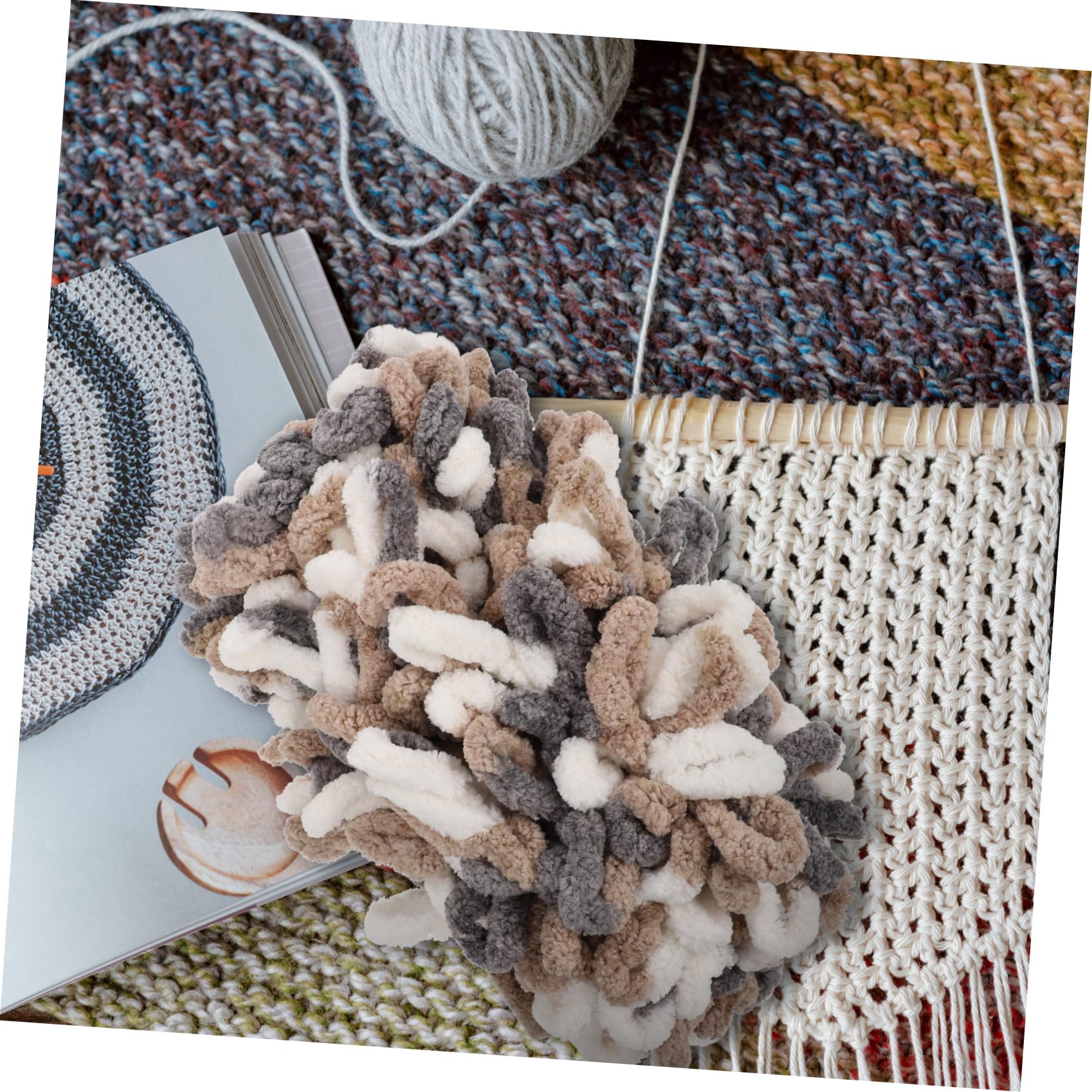3rollen Wollgarn Für Handarbeiten Farbton Dicke Strickwolle Für Schals Decken Kissen Mützen Und Mehr Hochwertiges Handstrickgarn Für Kreative -projekte Kinderfreundlich Und