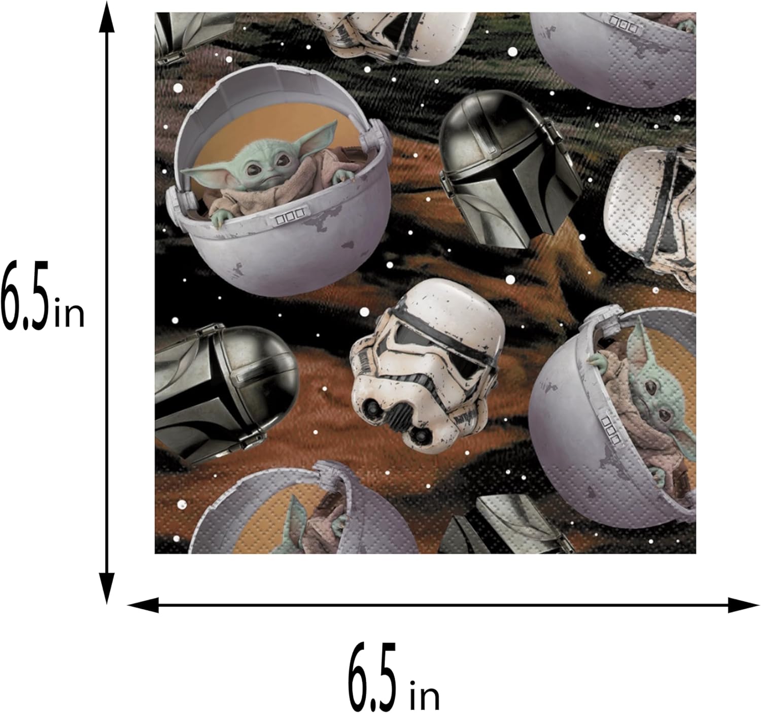 The Mandalorian “The Child” Party Supplies Pack for 16 Guests – Grogu Birthday Decorations – 9" Dinner Plates, Luncheon Napkins, Cups, Table Cover & Birthday Candles