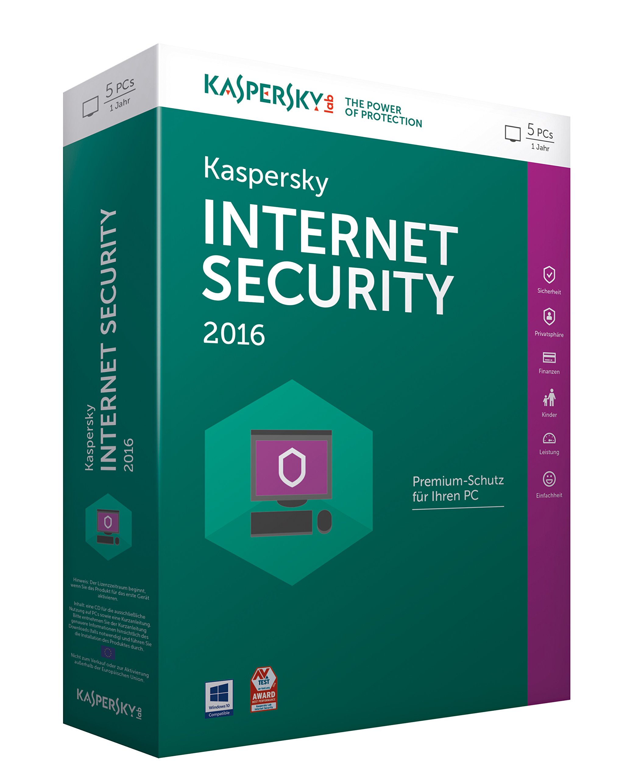 Kaspersky Internet Security 2016 - 5 PCs / 1 Jahr