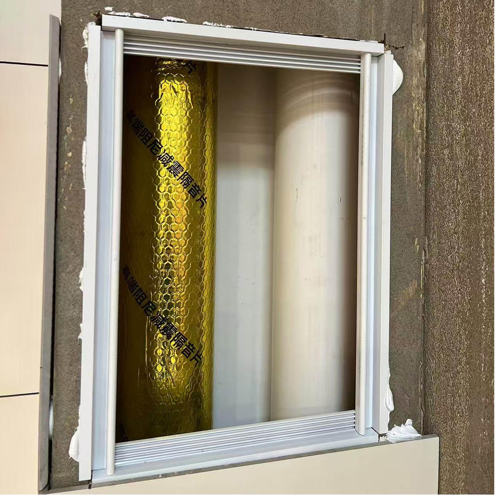 Invisible Access Door Aluminum Frame, Snap Tile Access Panel Kit Utility Wall Hole Cover with Suction Cup, Easy Open Inspection Hatch(550x300mm/22x12in)