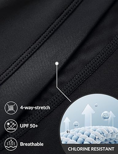 Miniatura 4 de BALEAF Mens Swimsuit Jammer Swimming Swim Lap Swimwear Racing Training