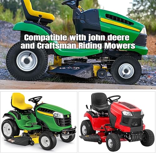 Miniatura 9 de AR-PRO Paquete de 2 neumáticos y ruedas para cortacésped de 15 x 6.00-6 pulgadas, neumáticos sin cámara de 4 capas con conjuntos de llanta, cubo