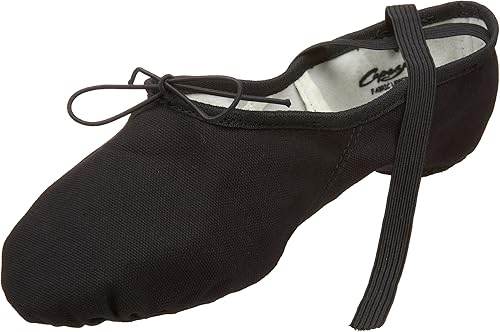 Capezio Zapatillas de ballet Romeo de lona para hombre, Negroblk