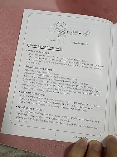 Miniatura 18 de MomMed Extractor de leche portátil (modelo S21) - Extractor de leche eléctrico doble manos libres, diseño a prueba de fugas, 3 modos (estimulación,