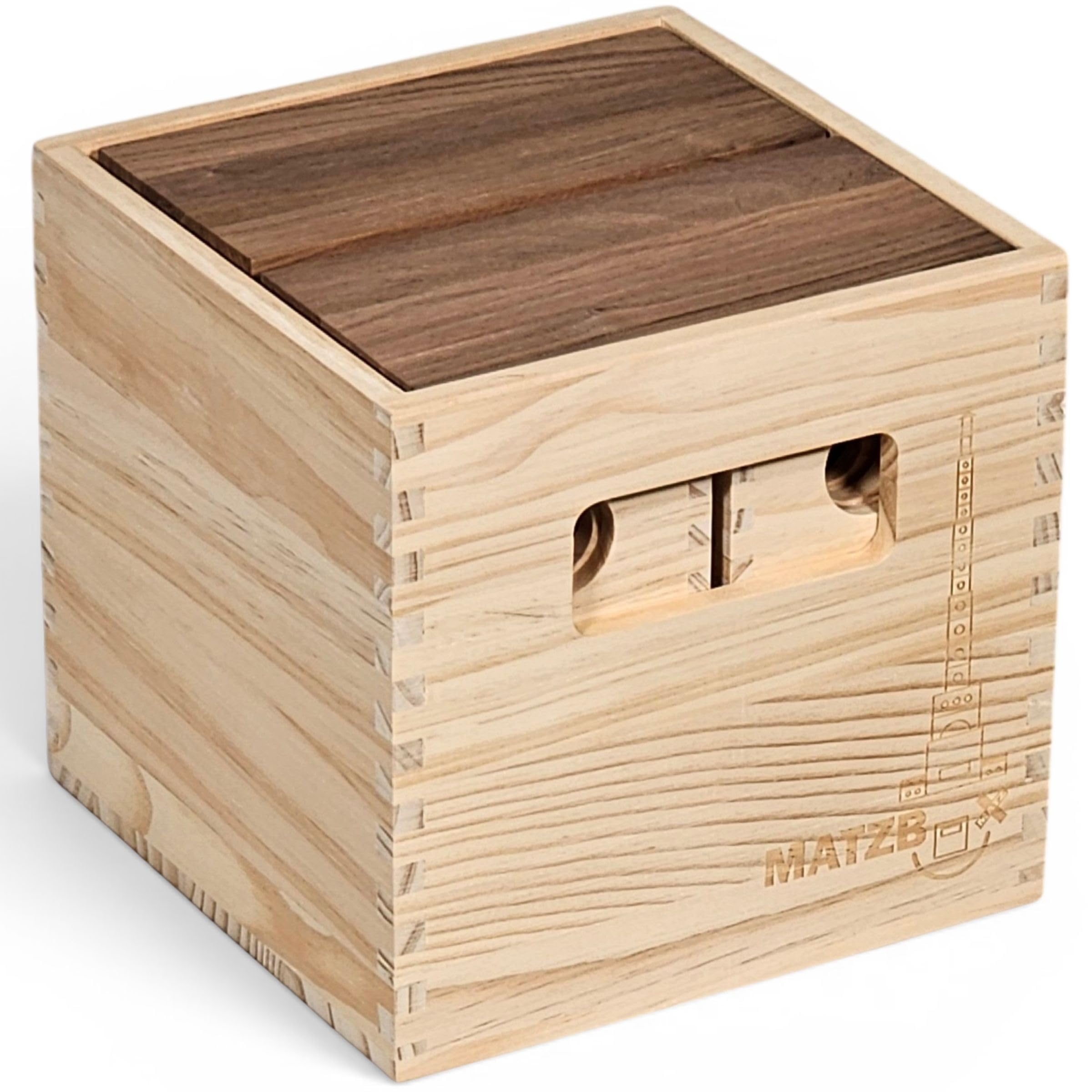 MATZBOX Montessori Kreativspielzeug aus Holzbausteinen – ausgezeichnetes Premium Spielzeug von 1 bis 7 Jahren – vielseitige Bauklötze & Boxen für freies, langanhaltendes Spielen, nachhaltiges Geschenk