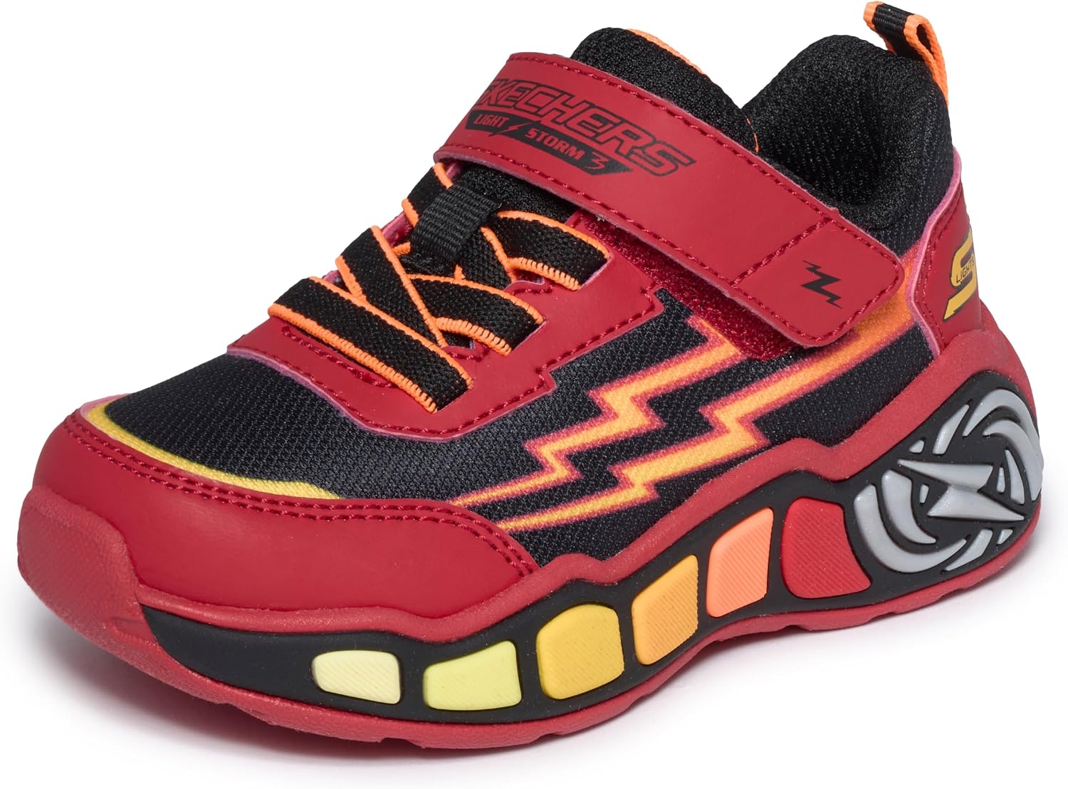 Skechers Boys Lil' Storm Scene Light Up Sneakers Kids Shoes