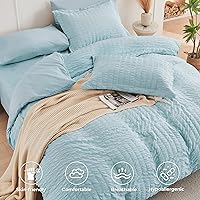 Vista 216 de HYMOKEGE - Juego de edredón tamaño king, color negro y rojo, de sirsaca, de 7 piezas, para todas las estaciones, en una bolsa, para dormitorio