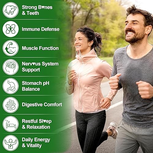 Miniatura 3 de Gomitas liposomales de carbonato de magnesio de 500 mg - Suplemento de magnesio con Ashwagandha, L-teanina, calcio y vitamina D3 para apoyo muscular