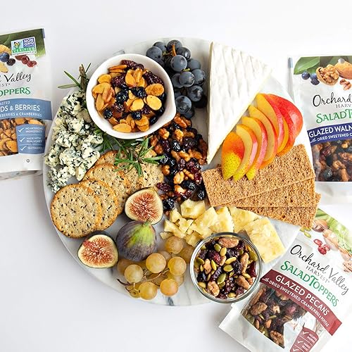 Miniatura 7 de Orchard Valley Harvest Glazed Pecans Salad Toppers, bolsas de 0.85 onzas (paquete de 30), con arándanos y pepitas, sin OMG, sin ingredientes