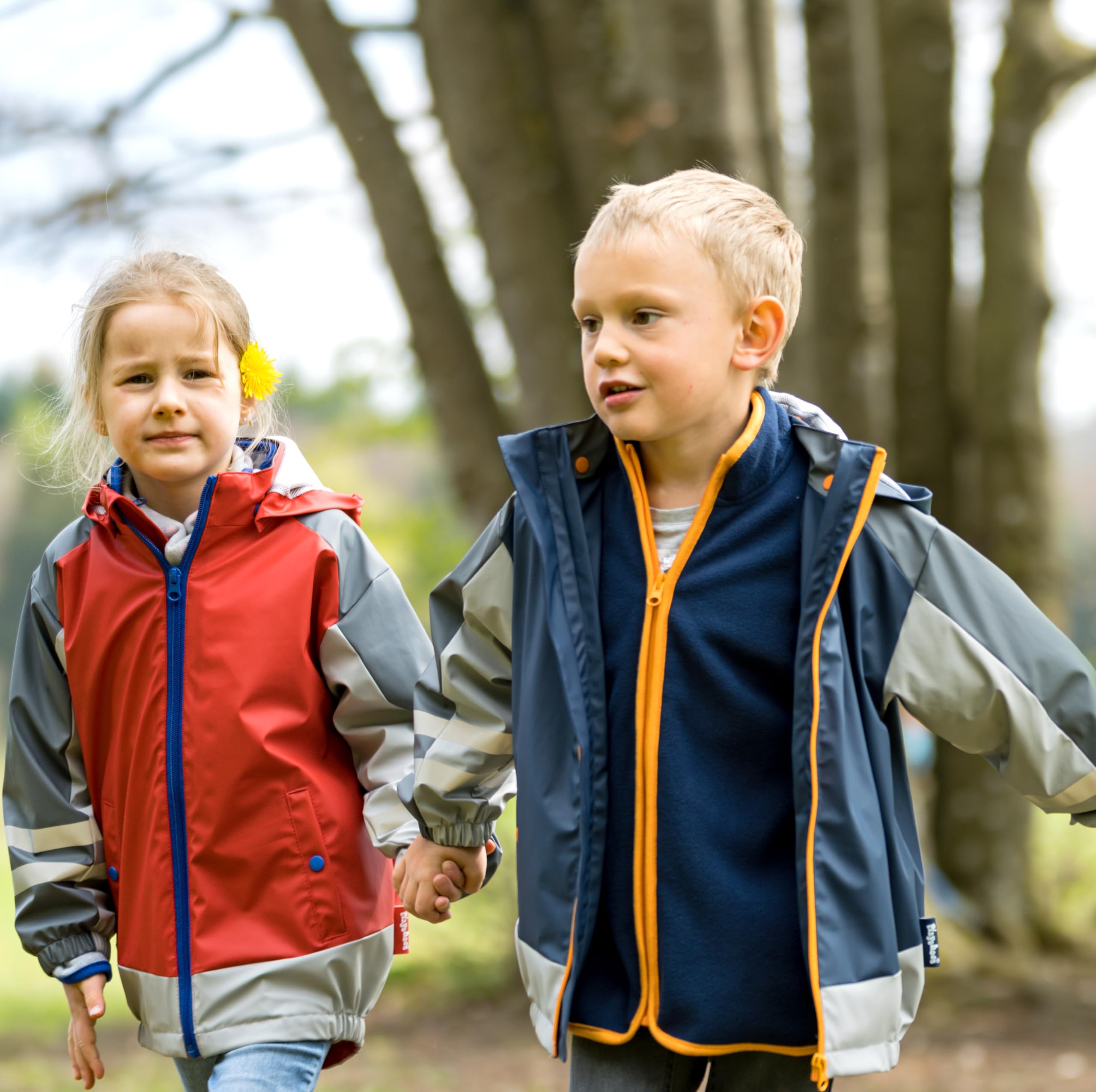 Playshoes Zestaw przeciwdeszczowy, dwuczęściowy płaszcz przeciwdeszczowy 3 w 1, kurtka przeciwdeszczowa i spodnie przeciwdeszczowe, wodoszczelny, 3 w 1 granatowy, 86