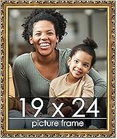 Vista 1 de Poster Palooza Marco de fotos de madera tradicional dorado de 19 x 24 pulgadas con plexiglás acrílico UV, respaldo de tablero de espuma y accesorios