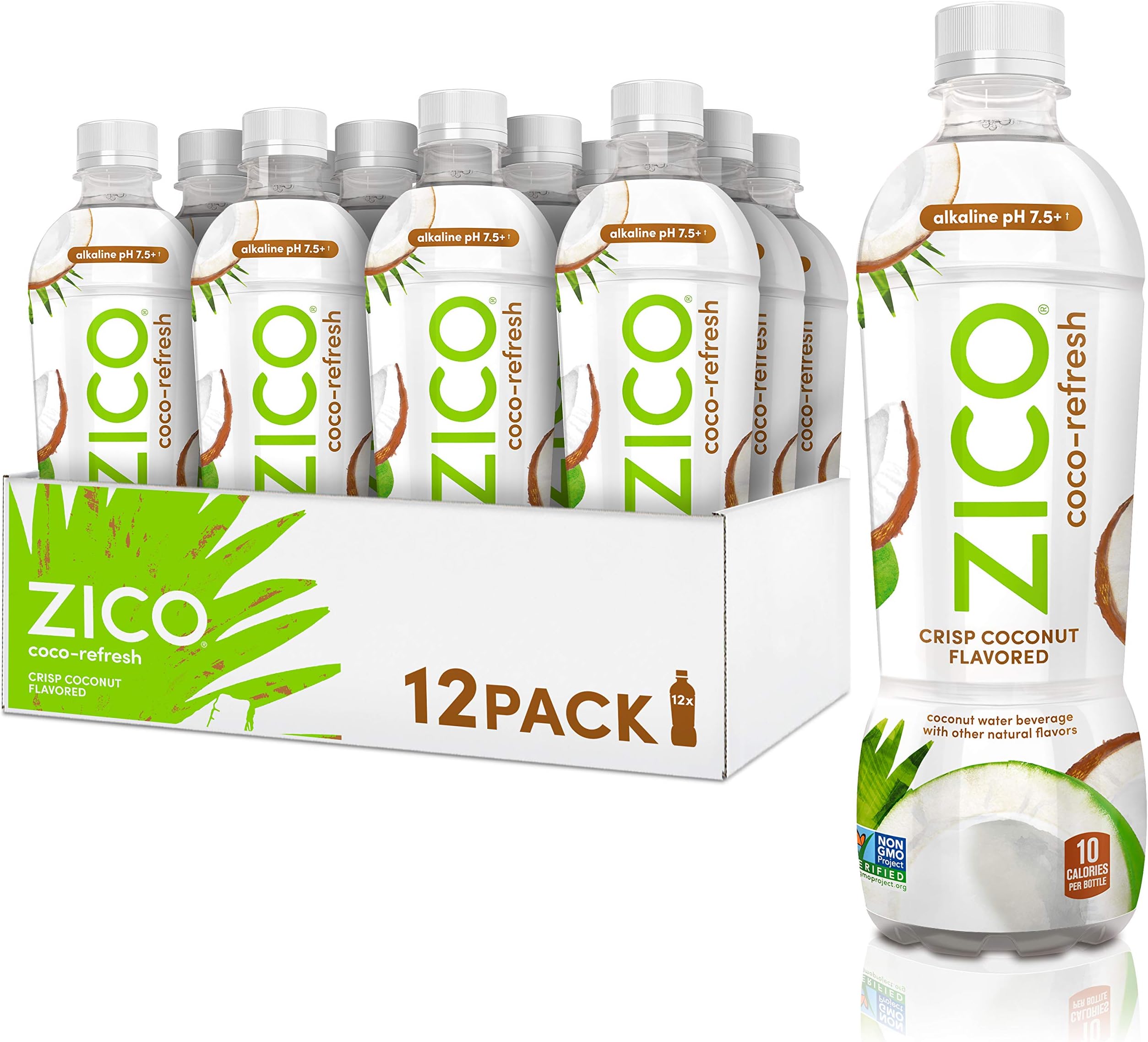 ZICO Coco-Refresh Crisp Coconut Flavored, 16.9 fl oz (Pack of 12)