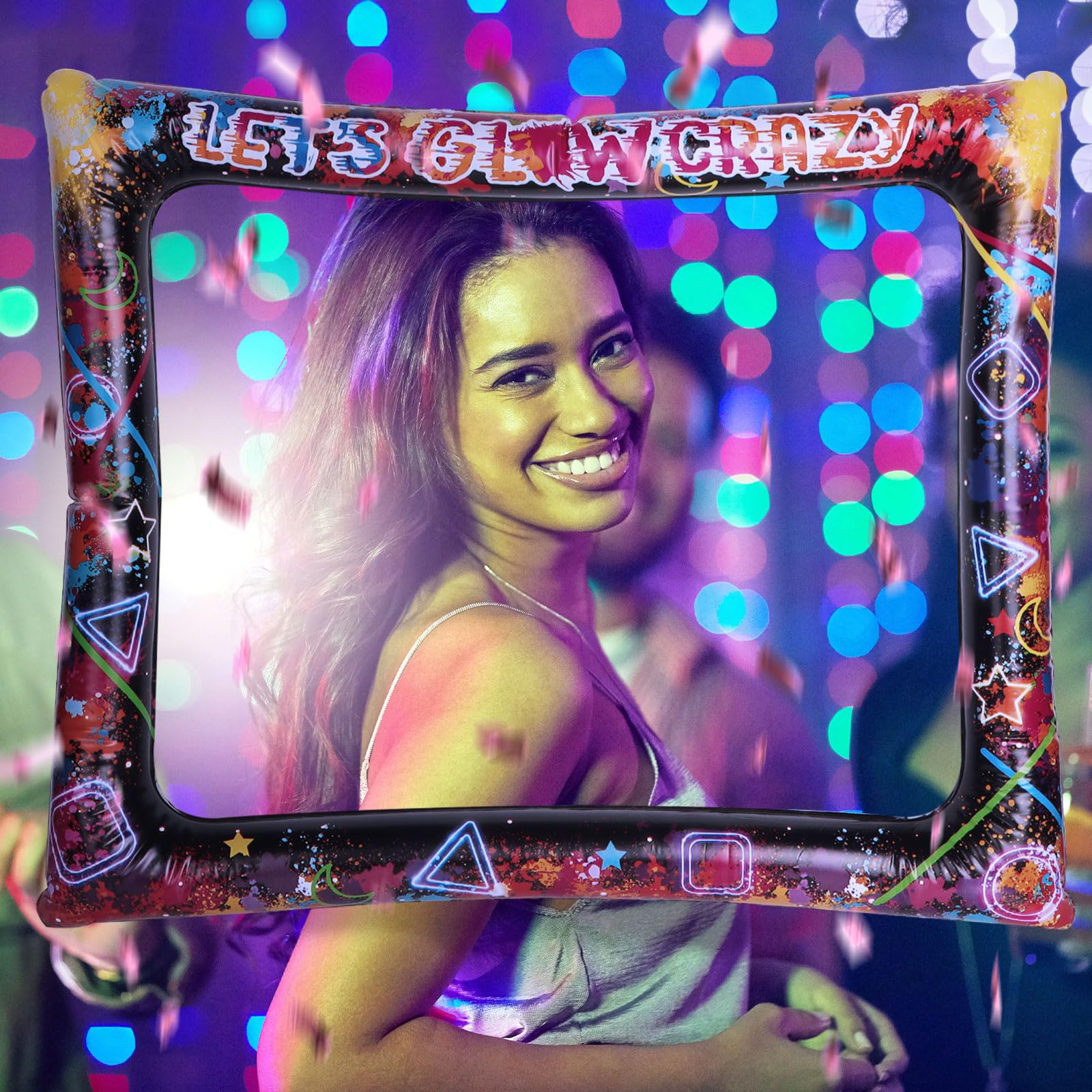 Kit Foto Booth 18 Anni | 53 Pezzi Con Cornice Gonfiabile | Accessori Festa Selfie - Foto 5