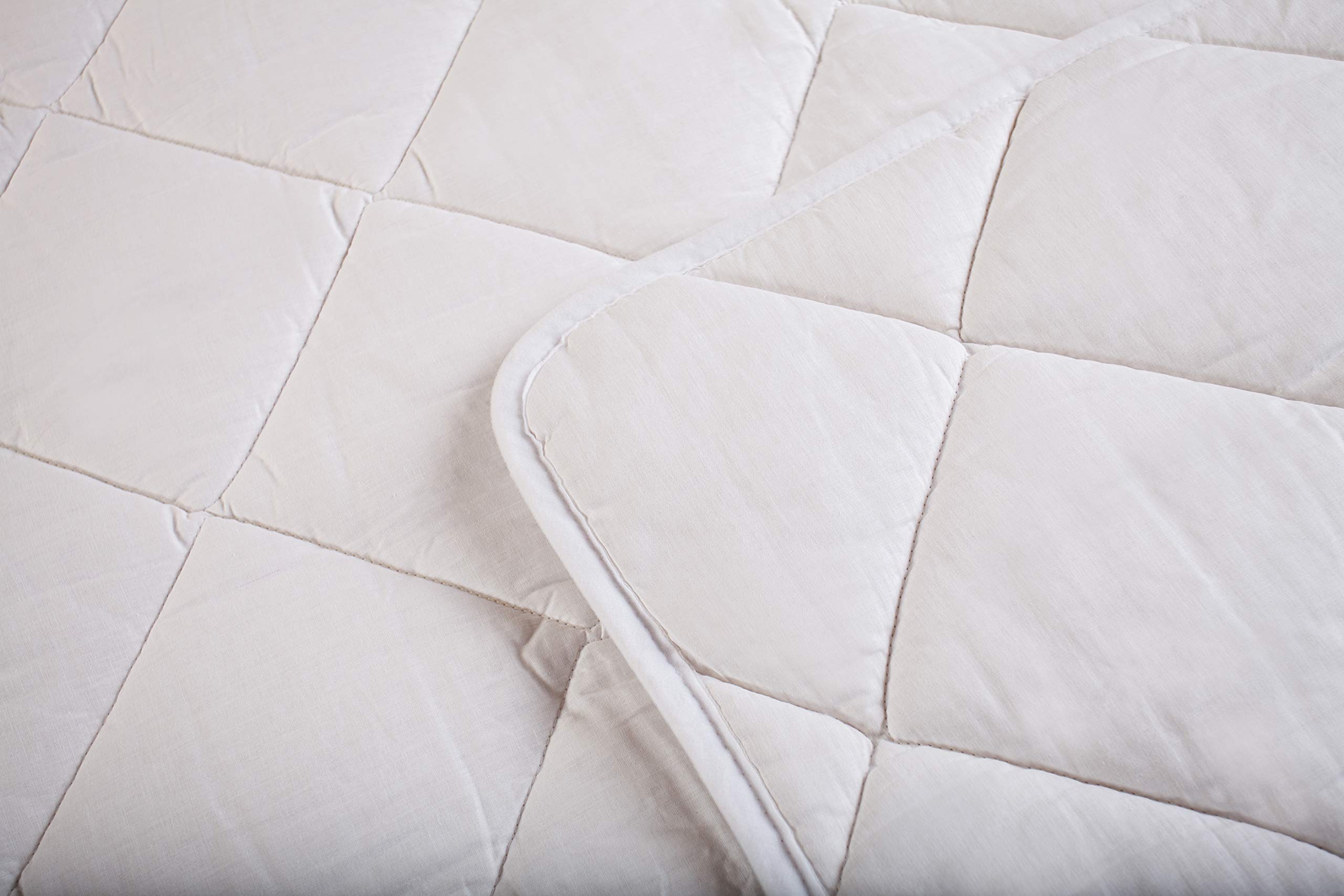 Merino Wool Edredón 100% Algodón Puro con Cubierta De Algodón Cama Edredón De Llenado & Todas Las Tallas 4 TOG (120 x 150 cm - Cot Bed)