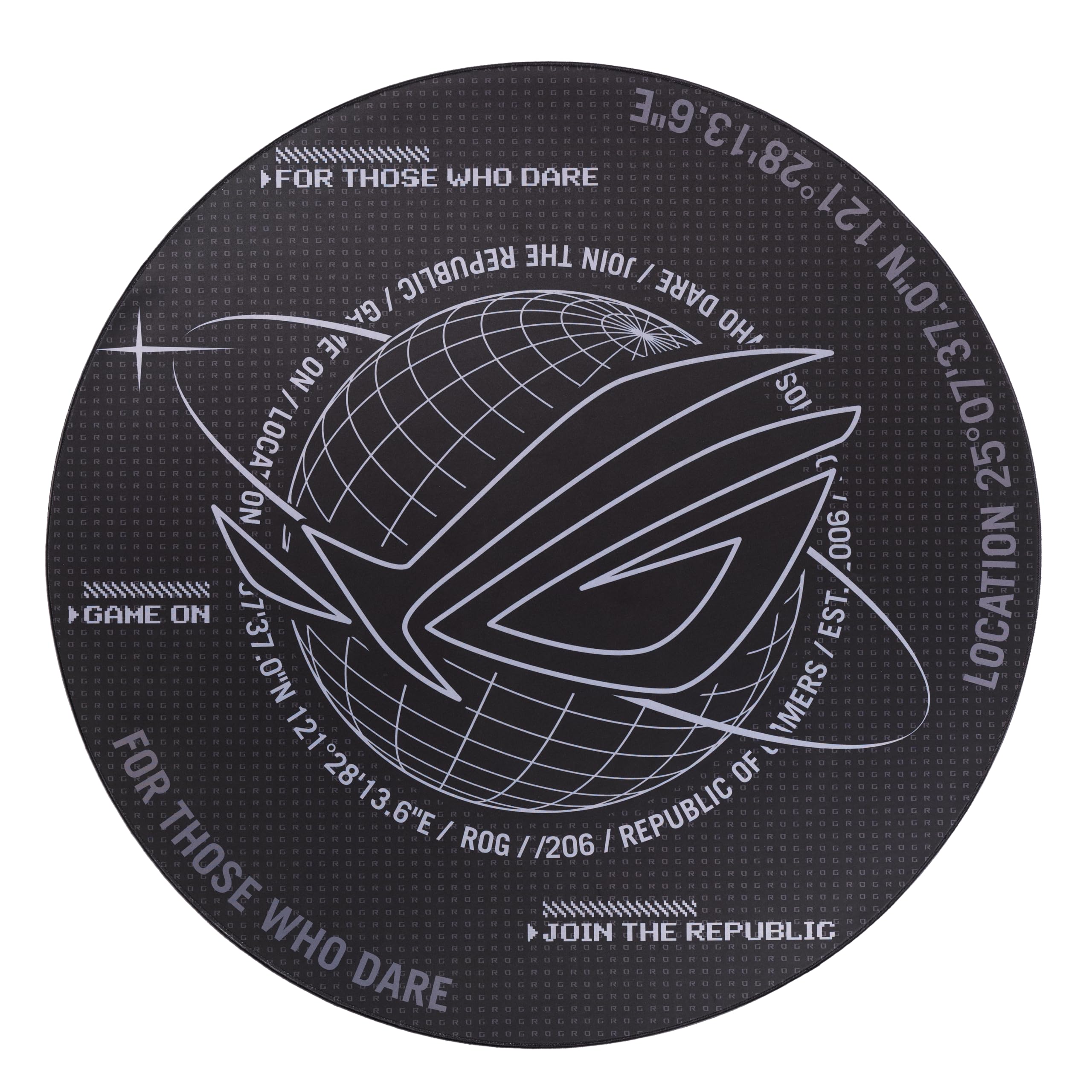 ASUS ROG COSMIC MAT, Tappeto a Tema Spaziale, Nero | Ideale per postazioni da Gaming, Tessuto Jersey Facile da Pulire, Base Antiscivolo Ammortizzante