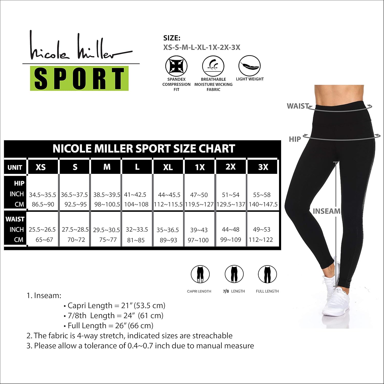 Nicole Miller Leggings for Women with Pockets - Workout Leggings Pack and Sheer Mesh - High Waisted Tummy Control Yoga Pants at  Women’s Clothing store