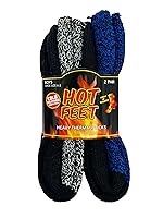 Algopix Similar Product 3 - Hot Feet Boys 2 Pairs Heavy Thermal