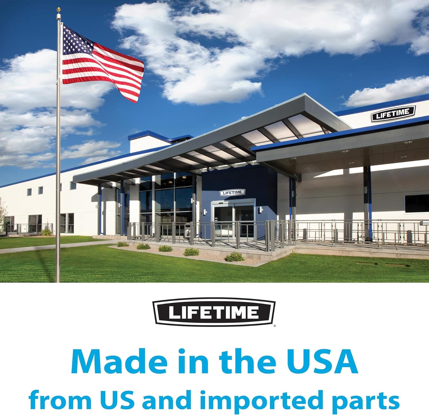 Children playing basketball on the Lifetime portable hoop in a driveway setting.