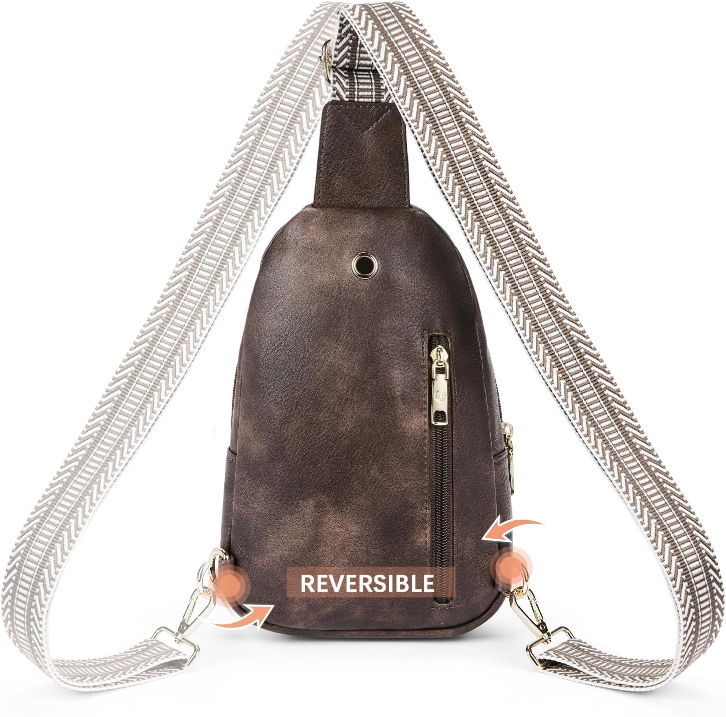 BOSTANTEN Small Sling Bag for Women Leather Crossbody Bags Fanny Pack Chest Bag for Travel - Image 5