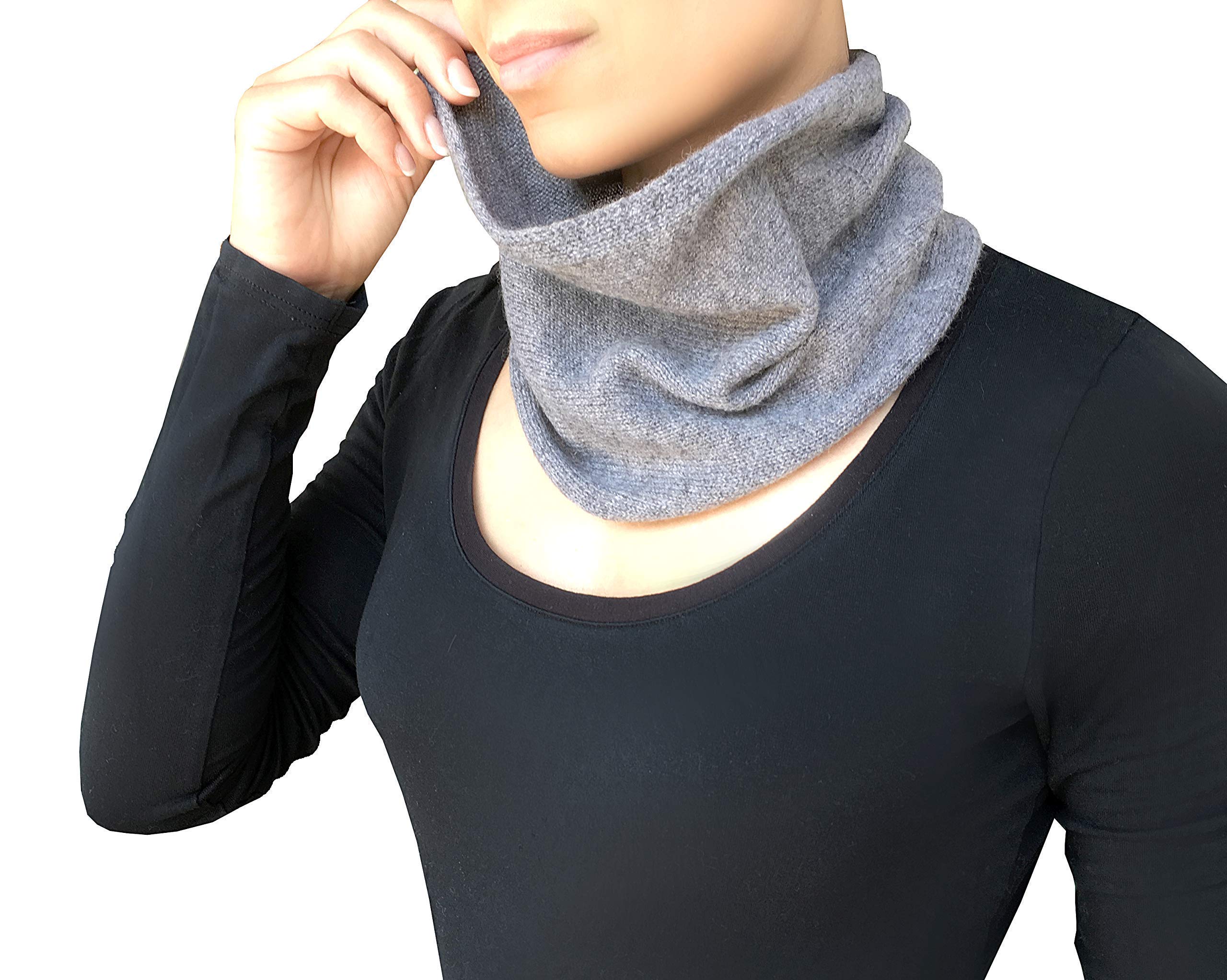 Scalda Collo Sciarpa Donna Cachemire Grigio