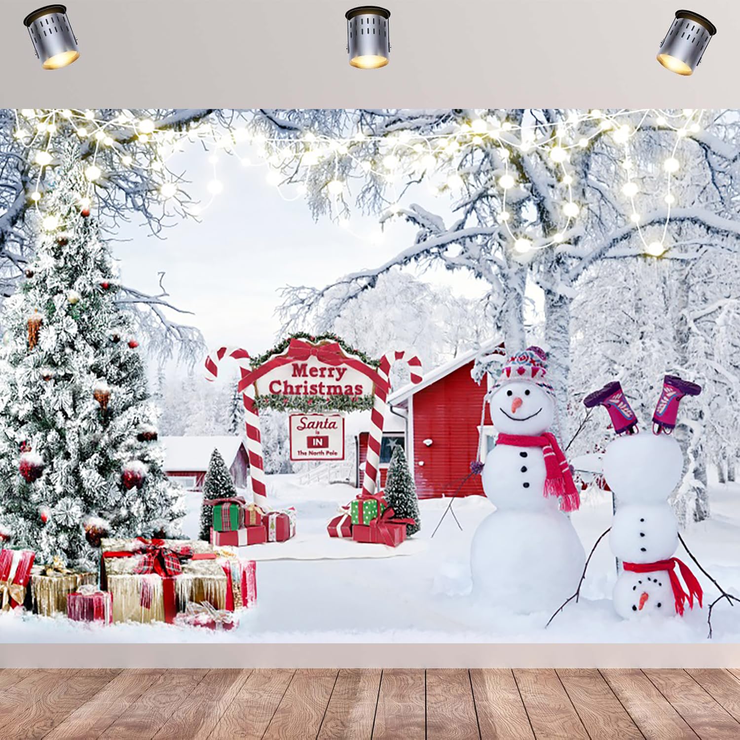 Leyiyi 10x8ft Enchanted Winter Forest Backdrop Snow Covered Mountain Woodland Winter Garden Landscape Nature Hiking Photography Background Merry Christmas New Year Photo Studio Prop Vinyl Wallpaper - View #3