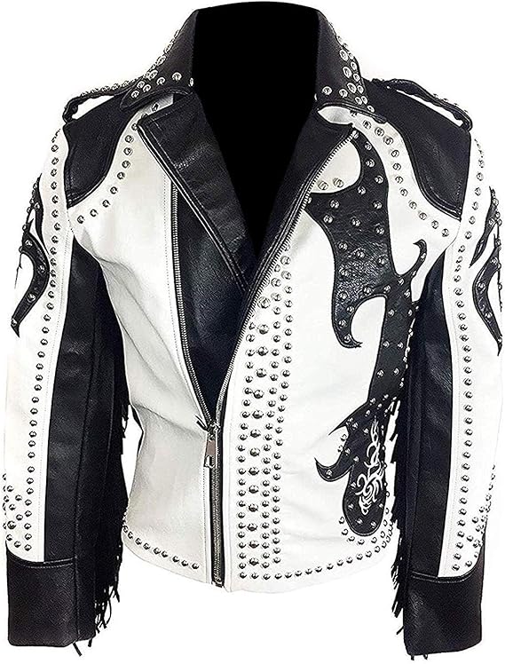 amazon white leather jacket