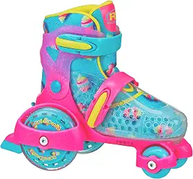Patins divertidos para iniciantes da Roller Derby, tamanho ajustável, patins para crianças, meninos, meninas