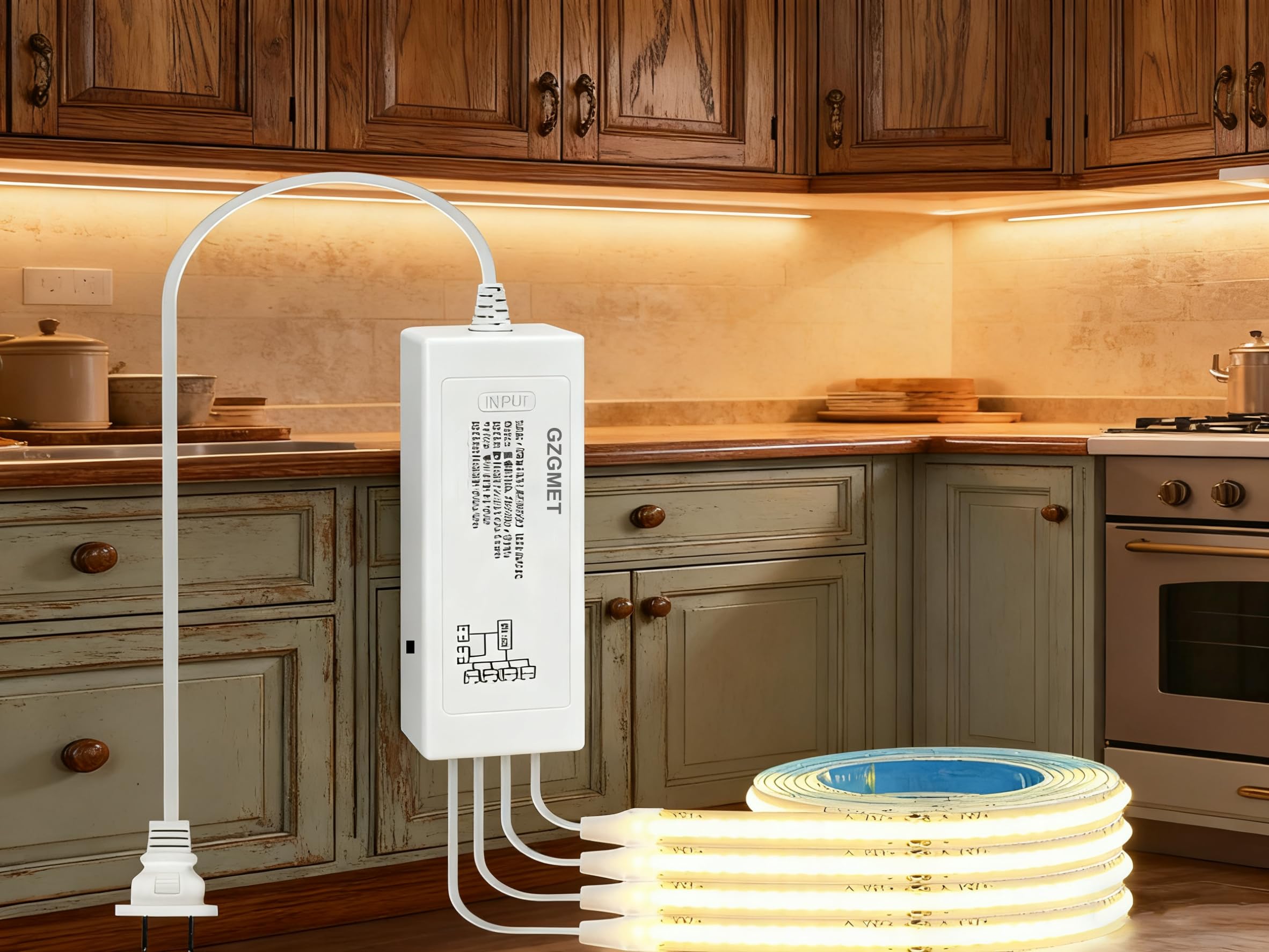 Lumières LED COB avec détecteur de mouvement - 4000 K - Pour chambre à coucher, placard, escalier - Blanc neutre 4000 K - 6 bandes LED COB 23,6